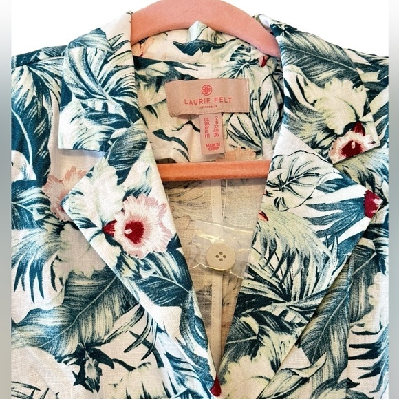 Laurie Felt Linen Blend Jacket/Blazer Size 2 - Picture 3 of 7